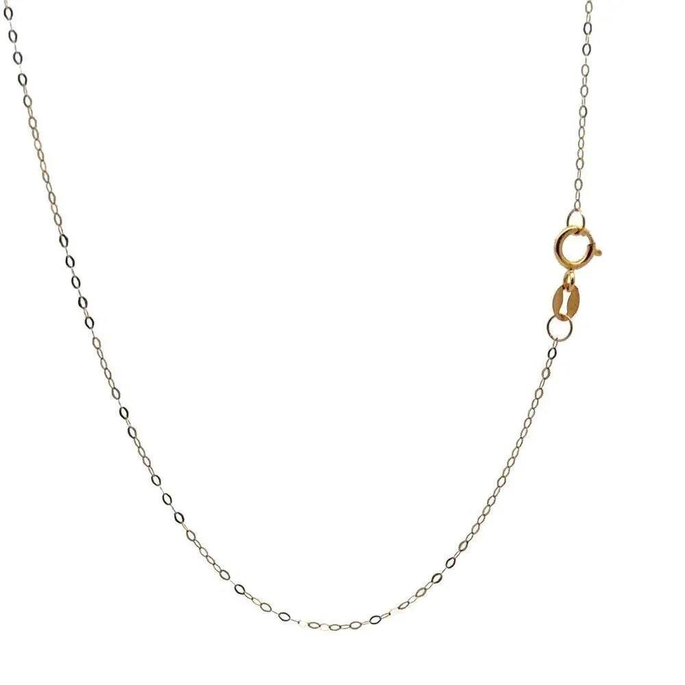 18K Gold Necklace Chain 18 inches Pendant Heart 0.58 grams - Picture 4 of 10